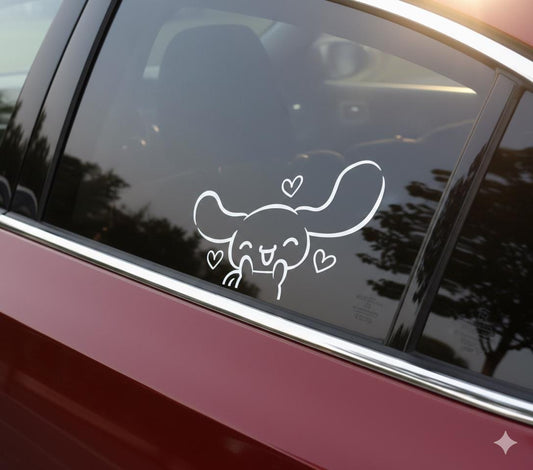 Cinnabon Peeker Sticker, Cinnabon hello kitty Kawaii Car Decal