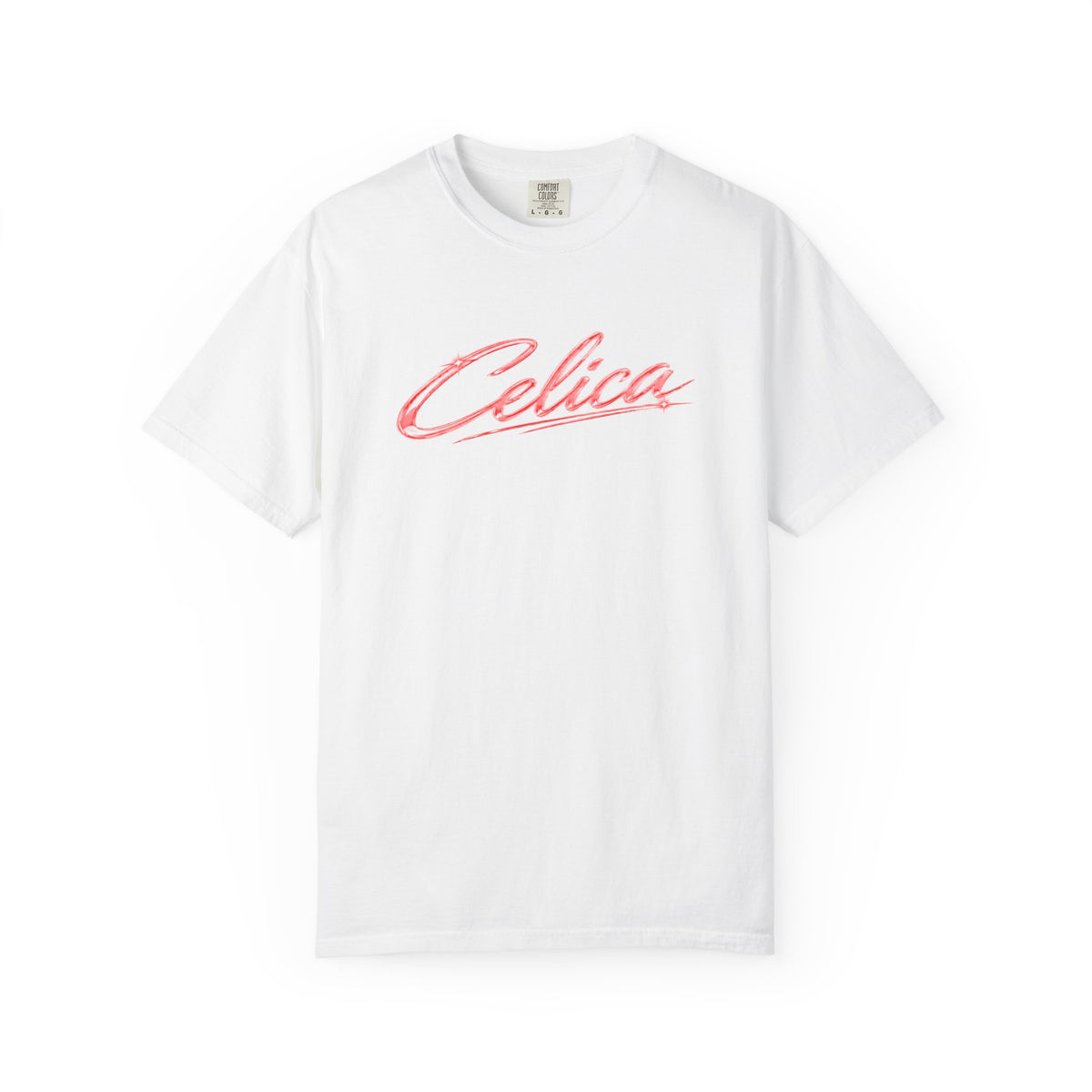 Celica Graphic T-Shirt — Red Retro Sports Car Design