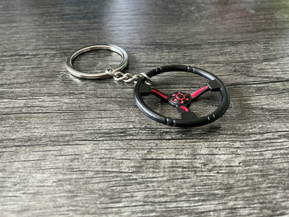 Quick release steering wheel keychain