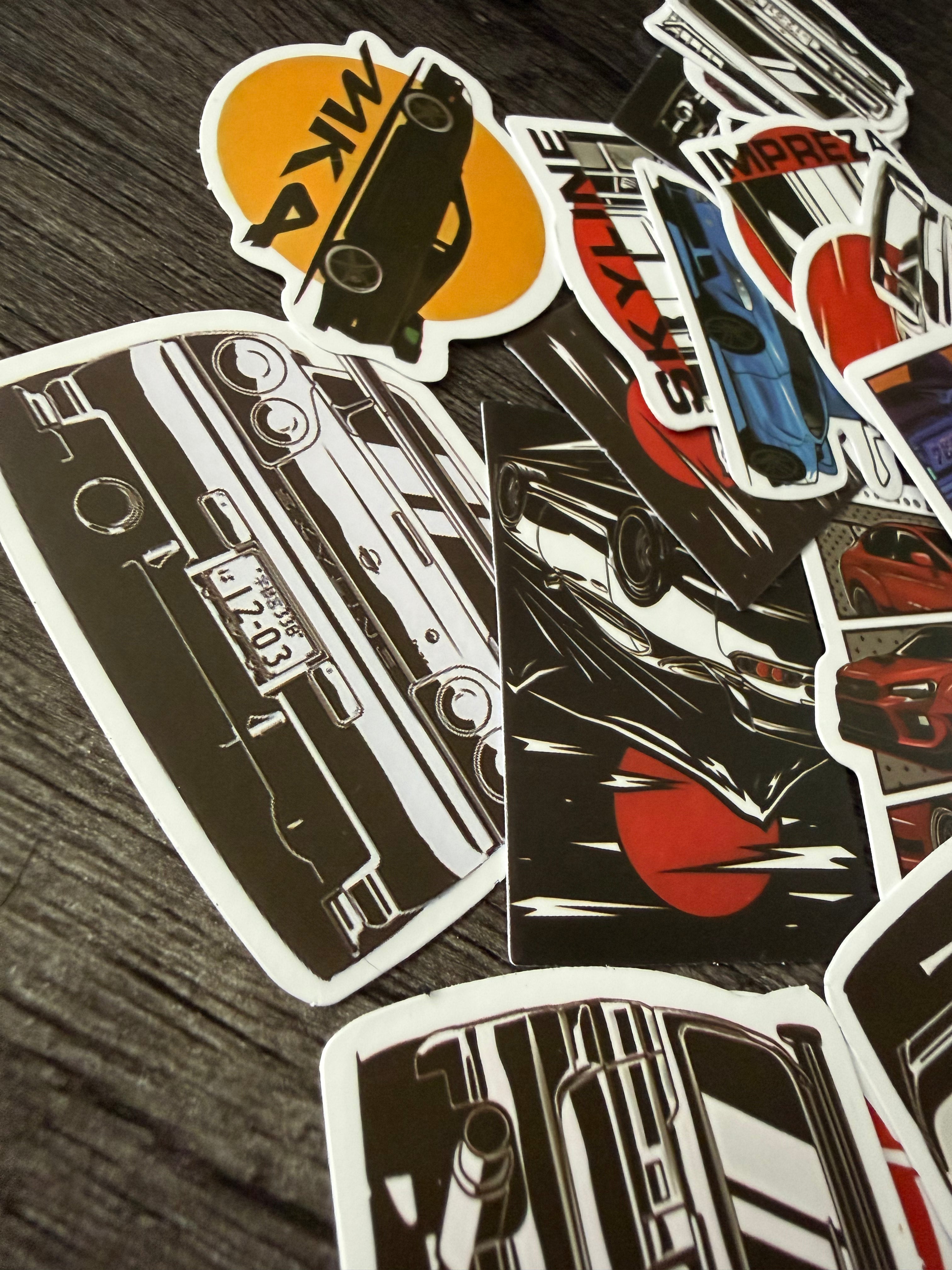 5pk random car slap stickers