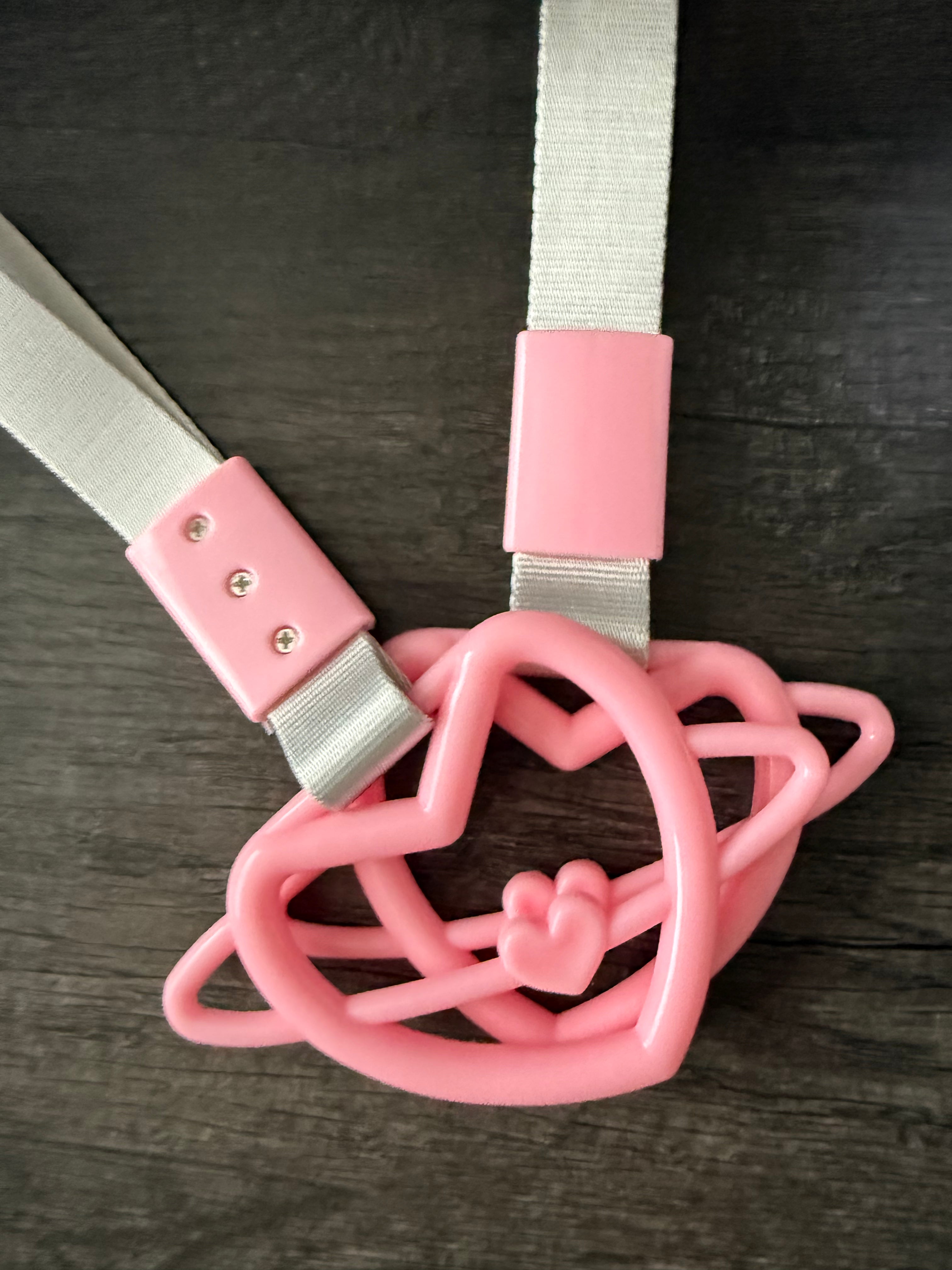 Pink Planet Heart Tsurikawa Ring - Kawaii JDM Drift Handle