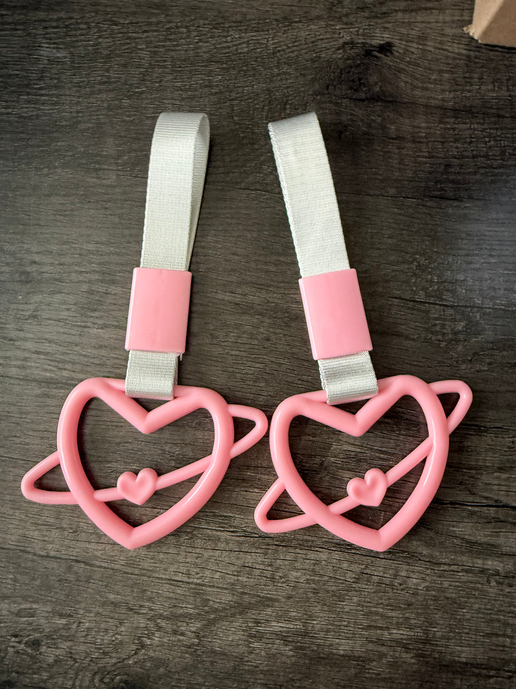 Pink Planet Heart Tsurikawa Ring - Kawaii JDM Drift Handle