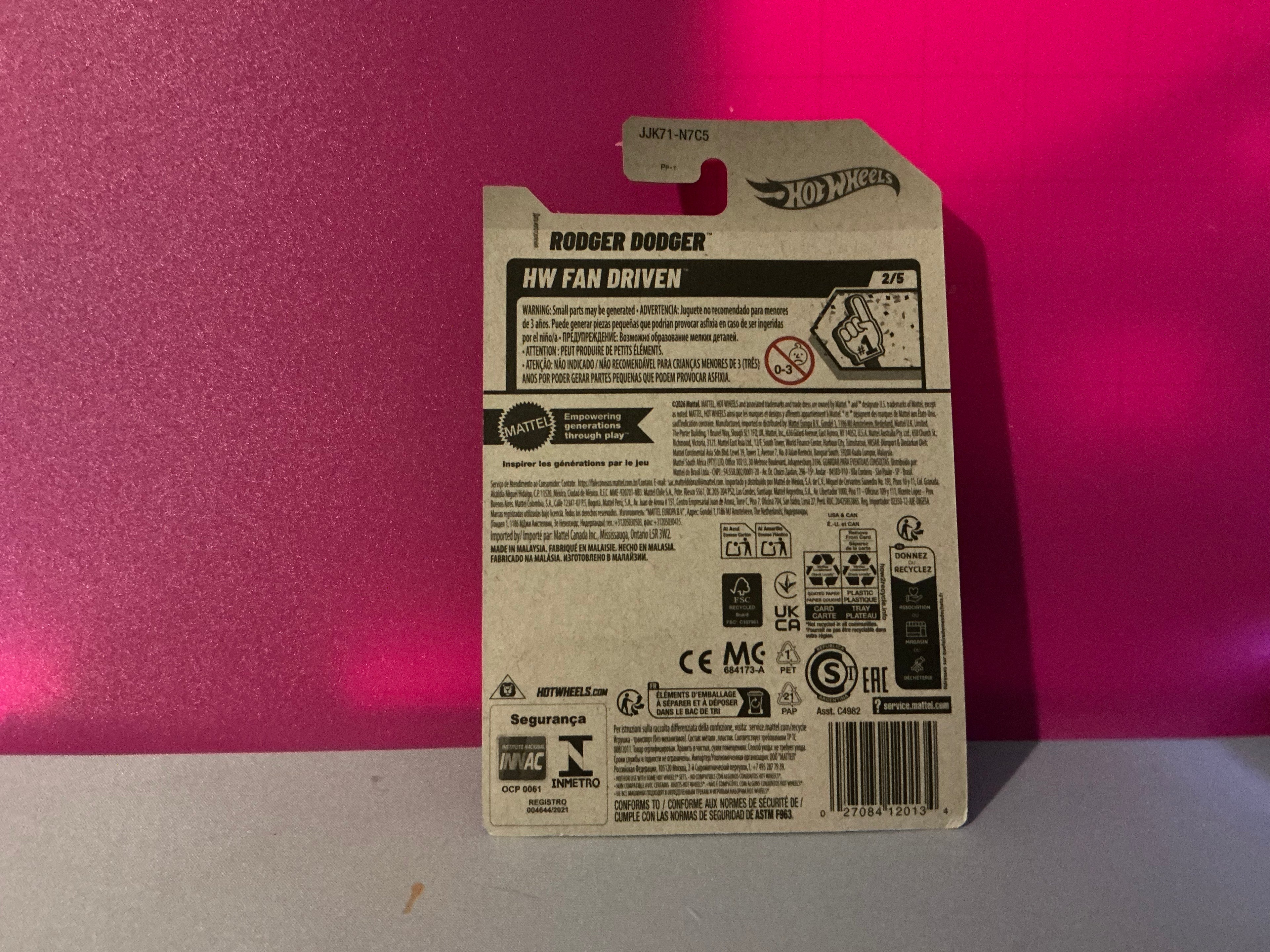 Rodger Dodger HotWheels Unopened