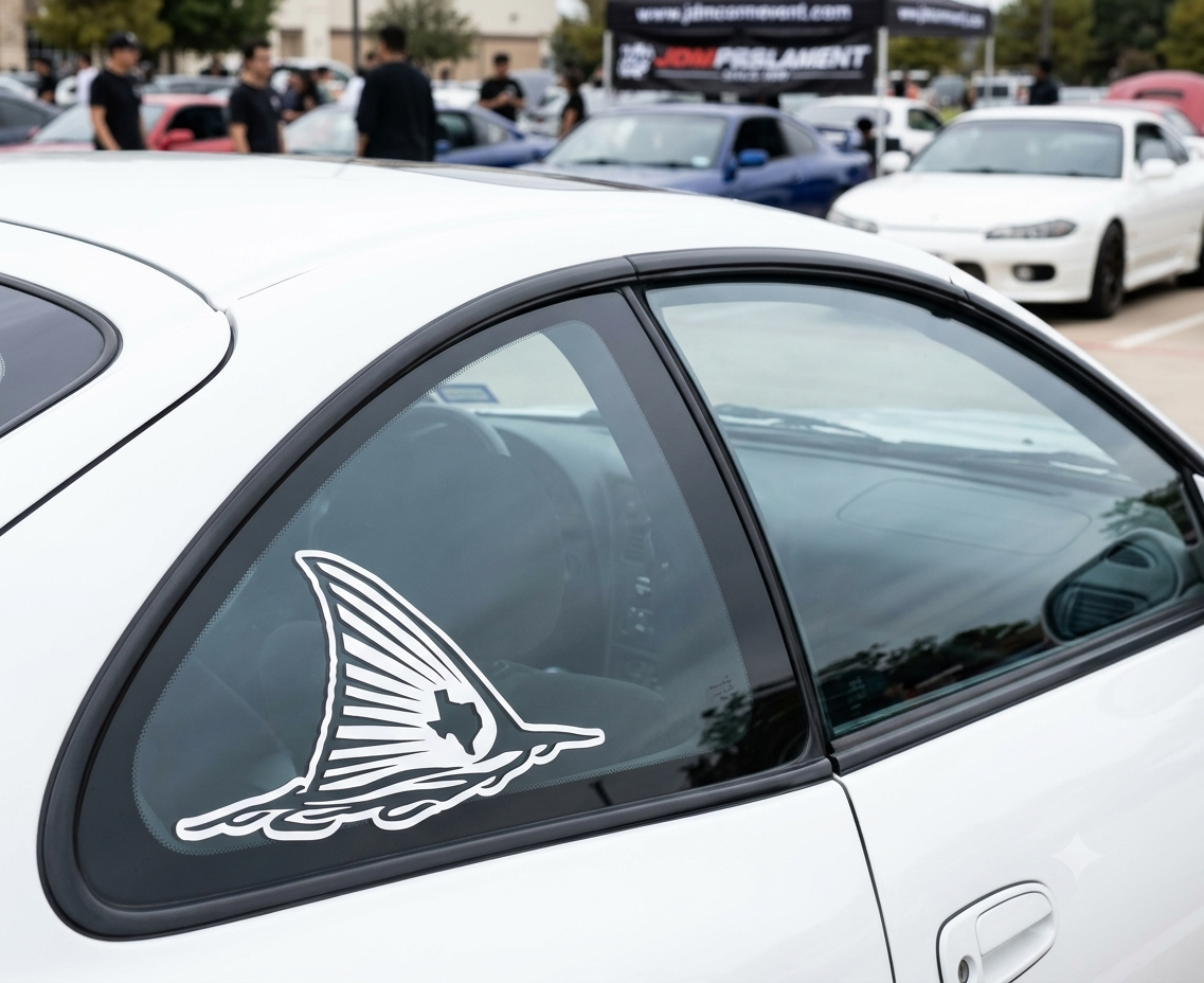 Texas Redfish Fin Vinyl Decal