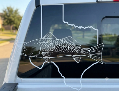 Texas Bass Fishing Decal – Vinyl Sticker