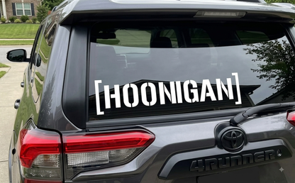 "[HOONIGAN]" Stencil Style Vinyl Decal | Car Window Sticker