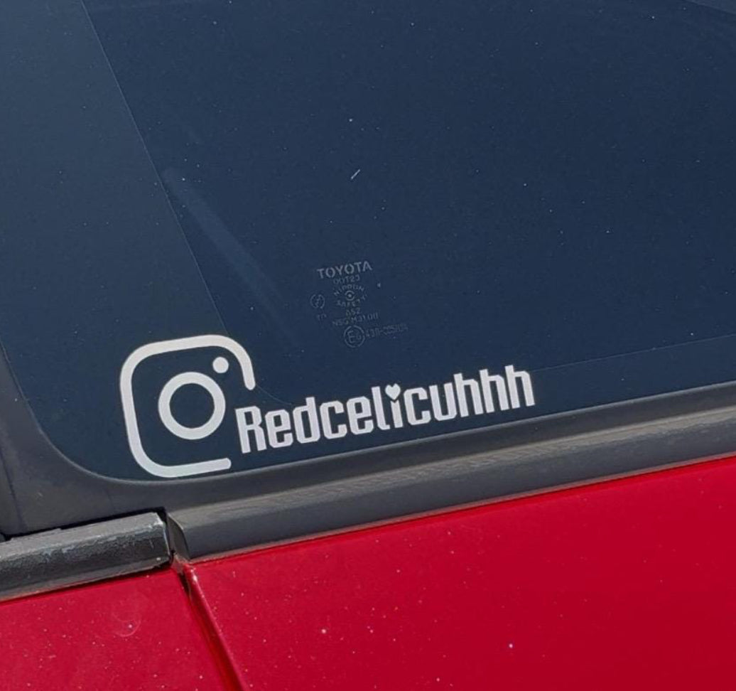 Custom Instagram Vinyl Decal MESSAGE ME BEFORE PURCHASING!! via: "contact" tab