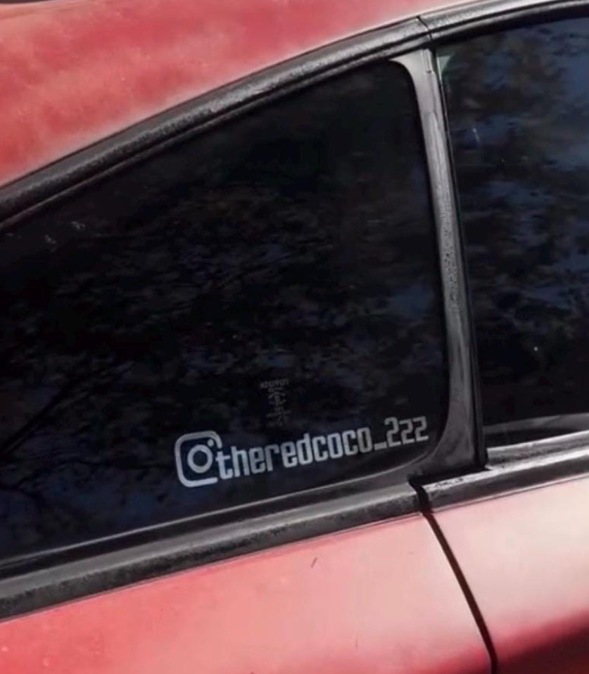 Custom Instagram Vinyl Decal MESSAGE ME BEFORE PURCHASING!! via: "contact" tab