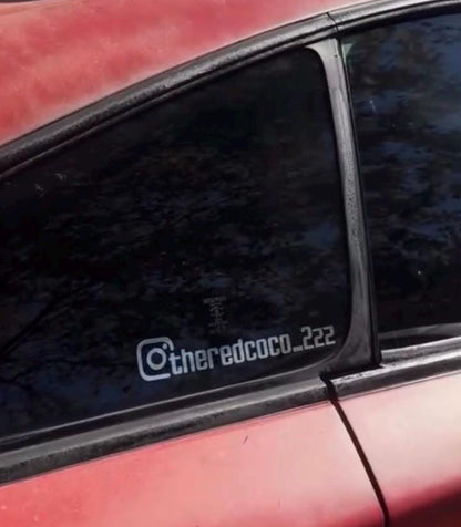 Custom Instagram Vinyl Decal MESSAGE ME BEFORE PURCHASING!! via: "contact" tab