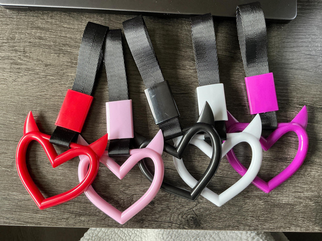 Devil horn heart JDM tsurikawa | drift accessory tsurikawa