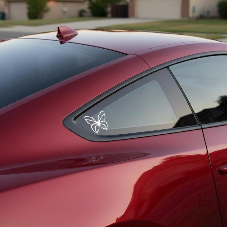 Gothic Spider Butterfly Decal sticker  | spider insect butterfly Car Sticker | Dark Aesthetic Window vinyl sticker