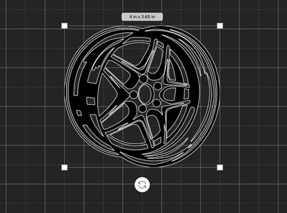Car Rim Vinyl Sticker | Wheel Inspo Decal