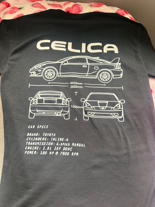 Toyota Celica blueprint T-Shirt | JDM Car Graphic Tee