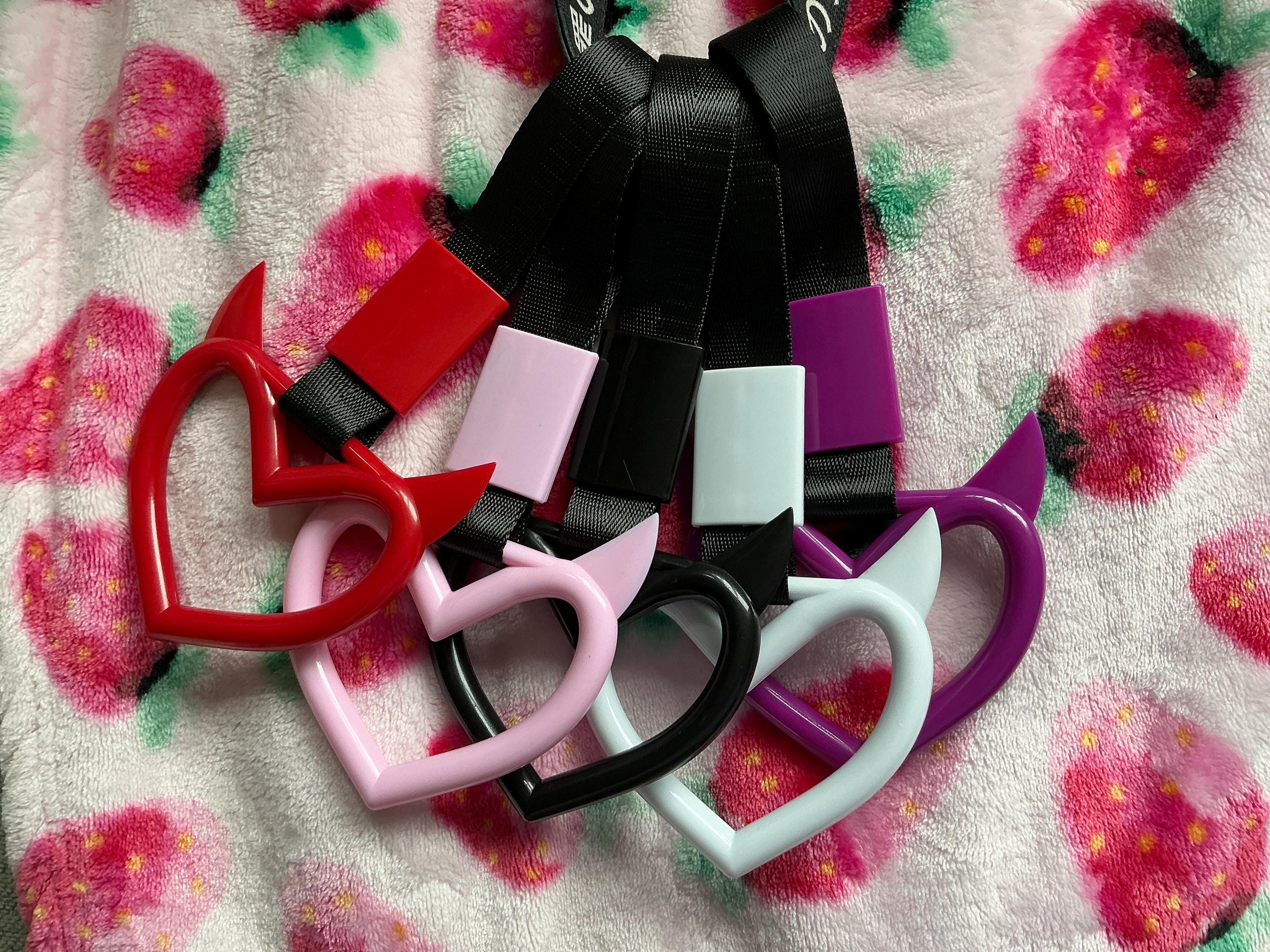 Devil horn heart JDM tsurikawa | drift accessory tsurikawa | JDM lover accessory | devil horn drift handle | JDM Drift Charm | Car Accessory