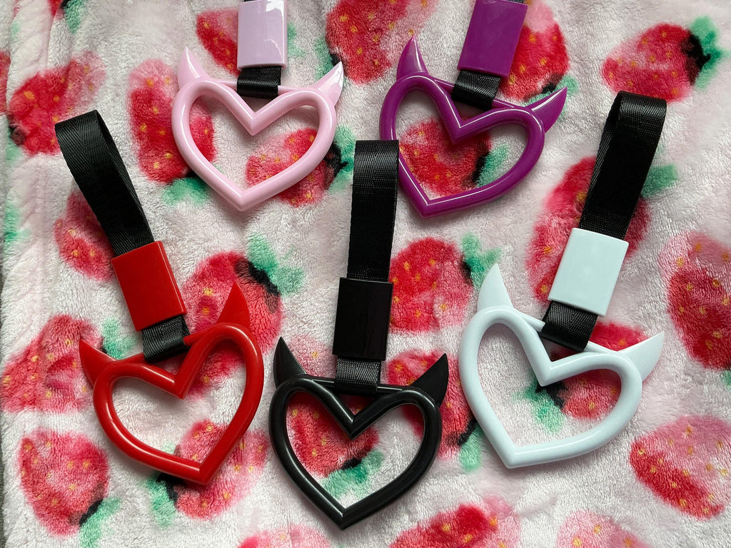 Devil horn heart JDM tsurikawa | drift accessory tsurikawa