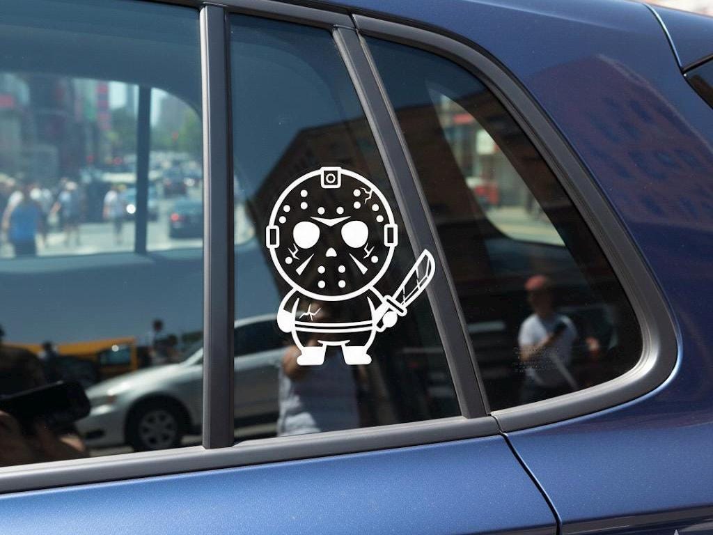 Chibi Jason Voorhees Vinyl Decal | Horror Movie Sticker