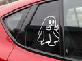 Middle finger ghost decal sticker | Funny Ghost Middle Finger Car Decal