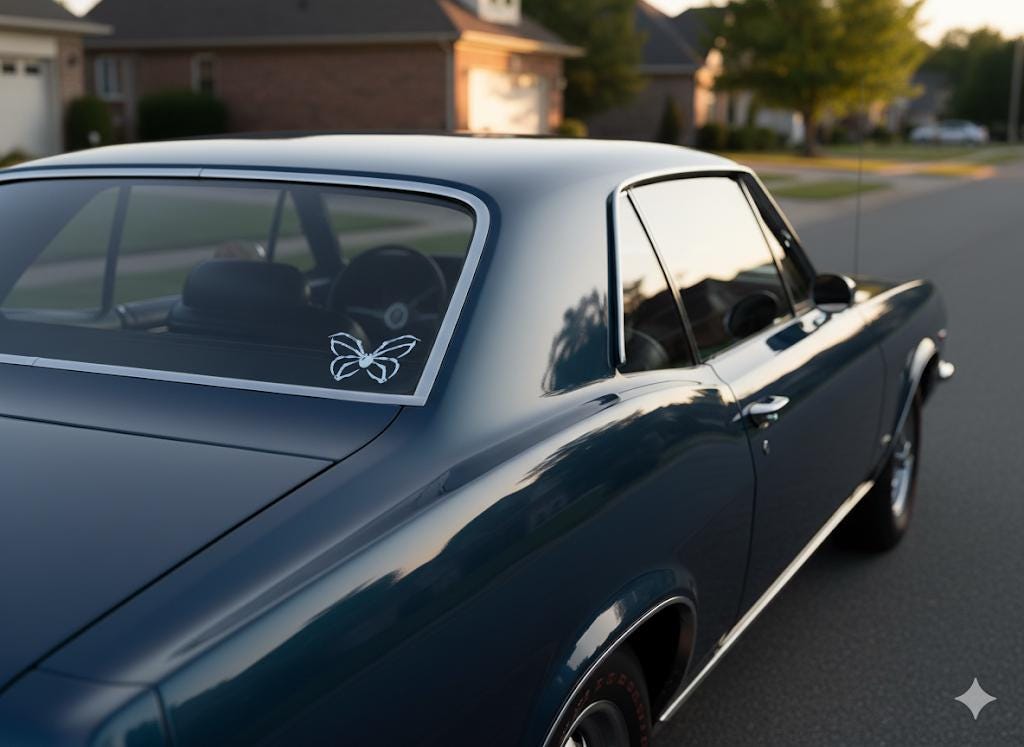 Gothic Spider Butterfly Decal sticker  | spider insect butterfly Car Sticker | Dark Aesthetic Window vinyl sticker