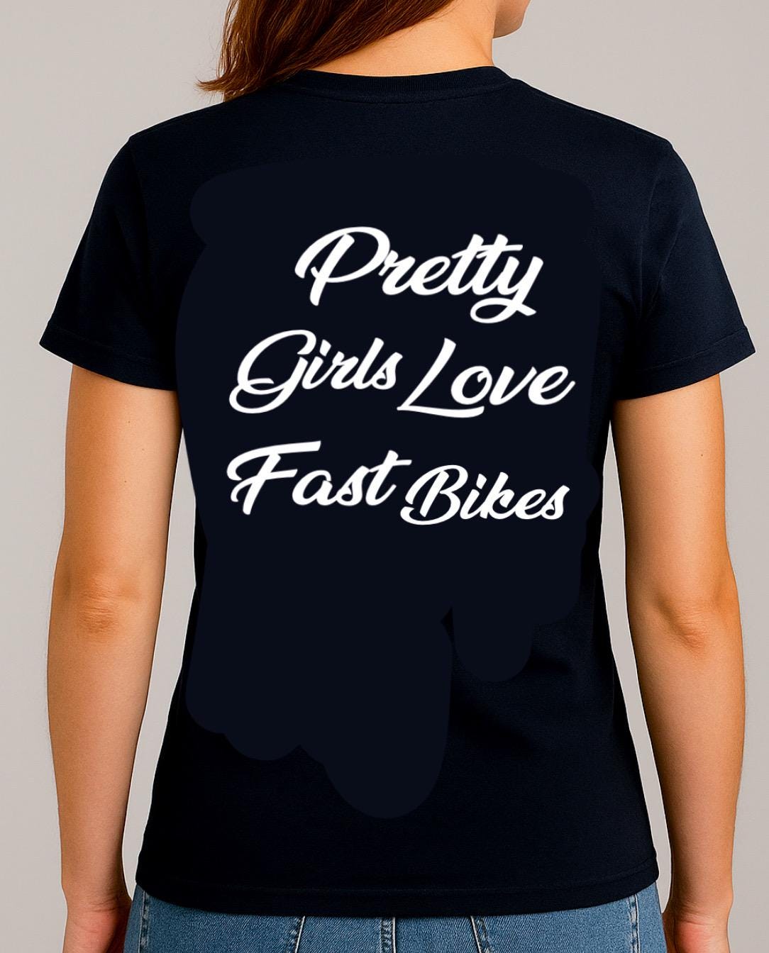 Black Motorcycle Hoodie or T-shirt, Pretty Girls Love Fast Bikes T-Shirt or Hoodie