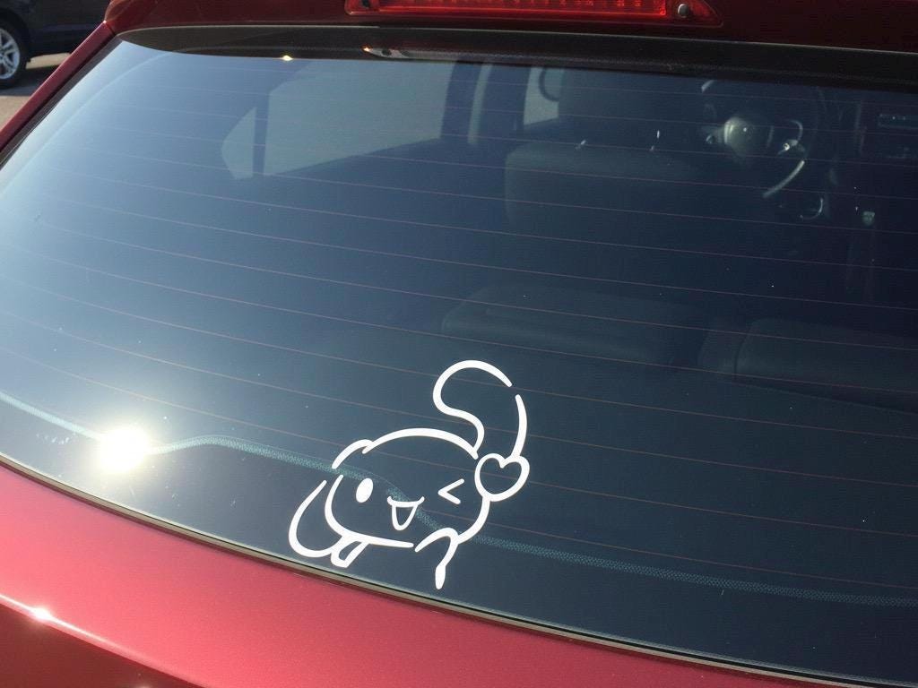 Cinnabon Peeker Sticker, Kawaii Car Decal, Sanrio Vinyl Bumper Sticker, Cute Anime Peeker Window Decal, hello kitty Cinnabon