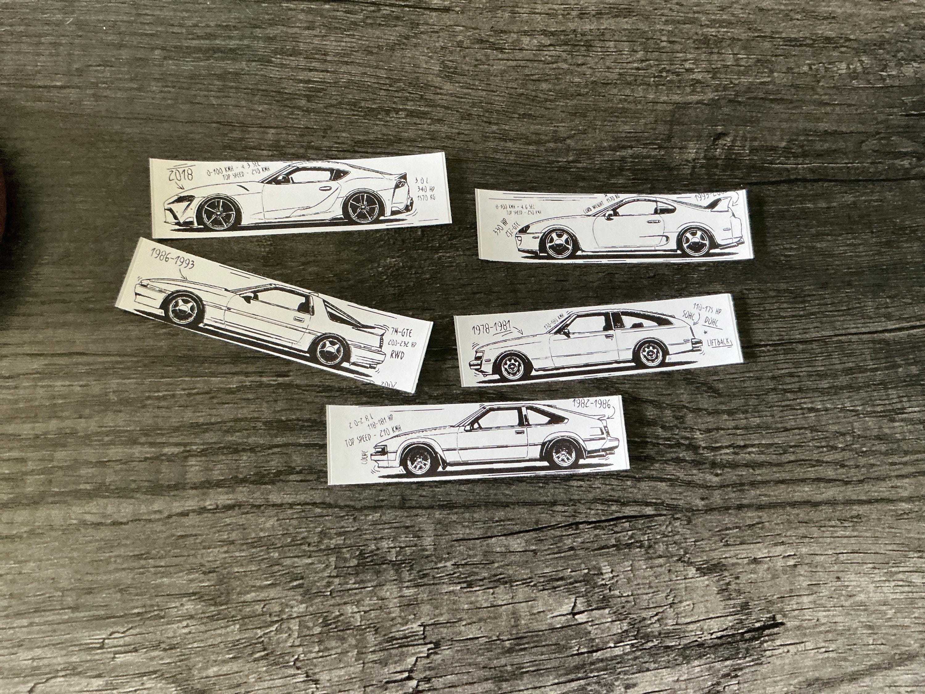 Supra car sticker pack:  scrapbook decals etc