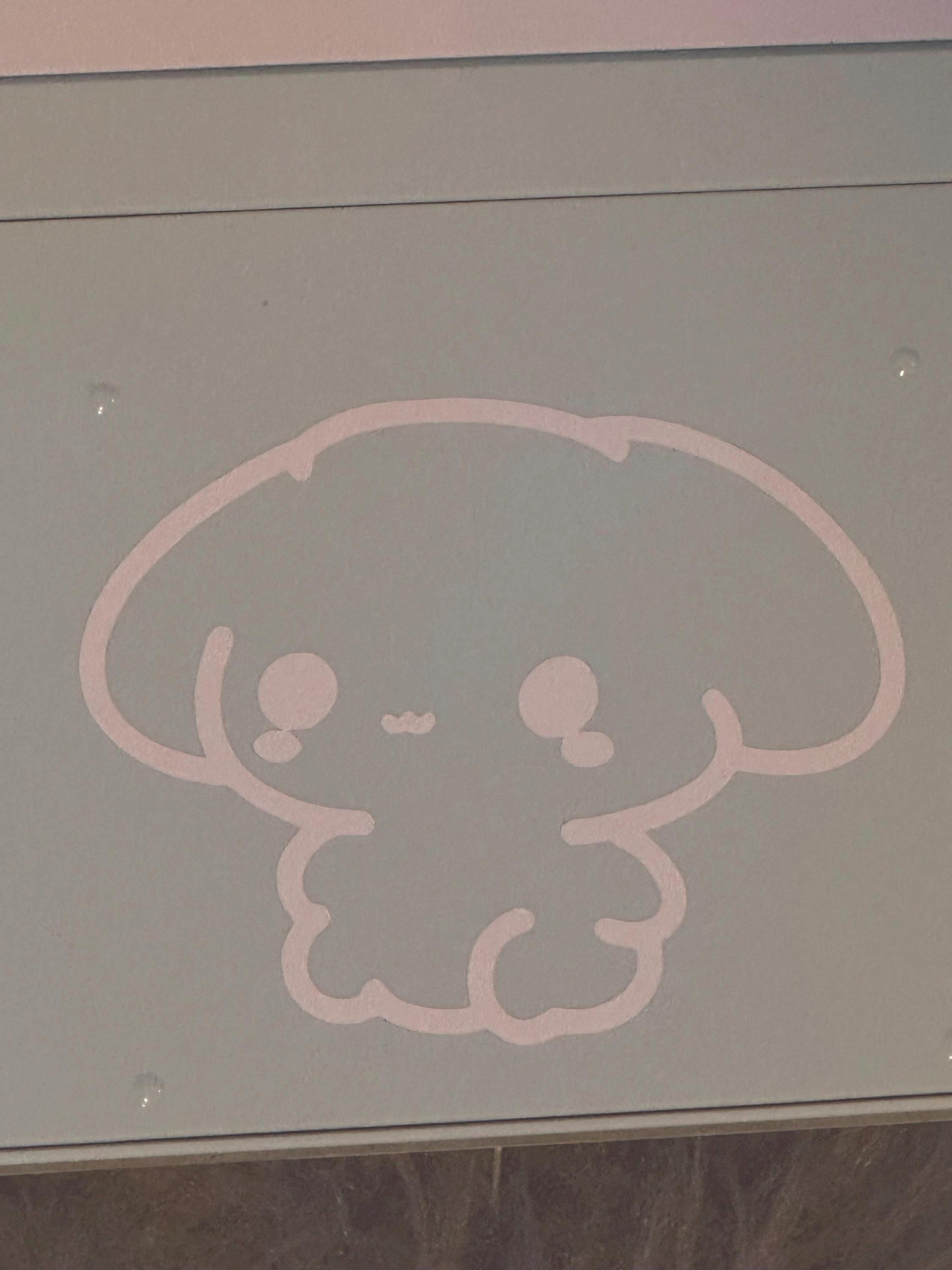 Cute bunny vinyl bumper sticker | kawaii banner sticker