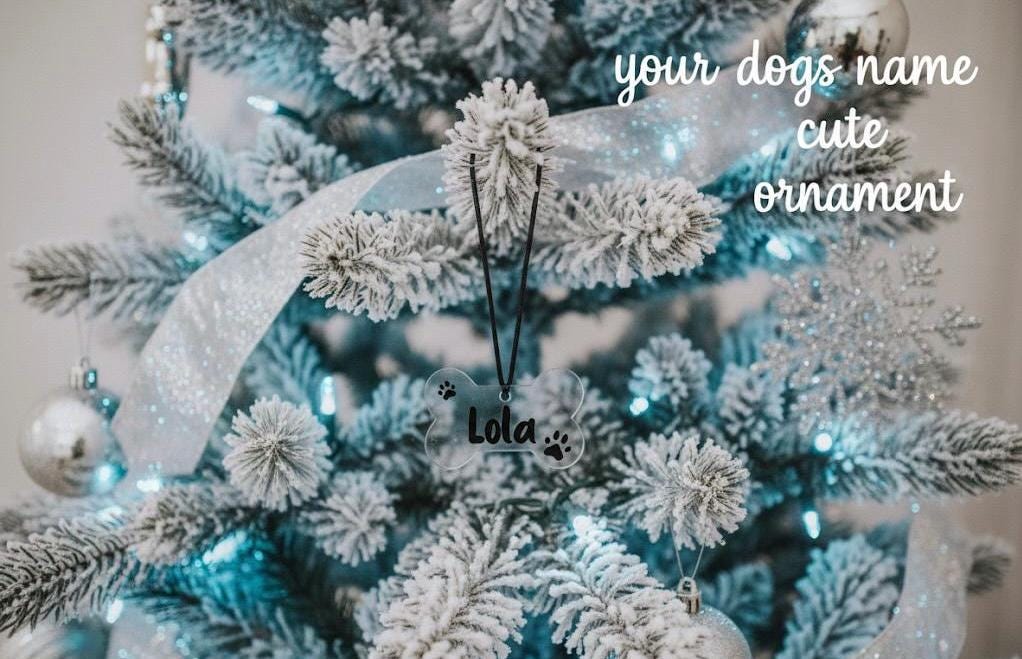 Personalized Dog Paw Christmas Ornament – Custom Pet Name Keepsake