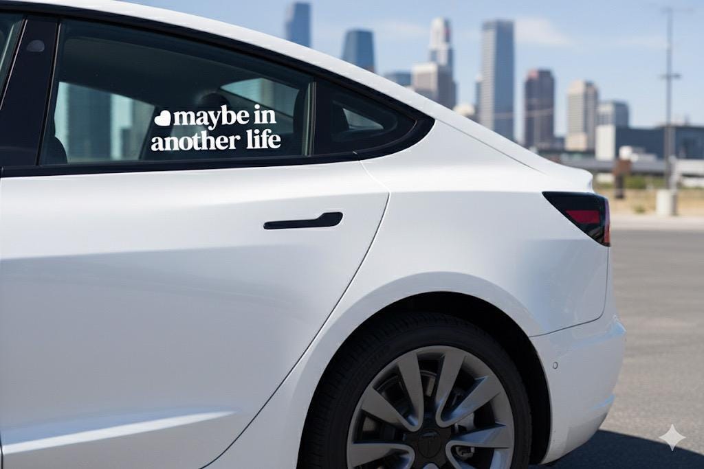 Maybe in Another Life" Heart Aesthetic Sticker | regret sticker | gothic viynl sticker