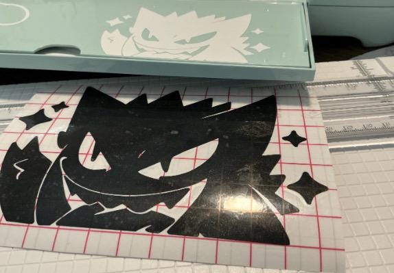 Gengar window peeker vinyl decal