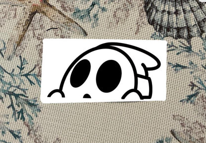 shy guy peeker viynl decal