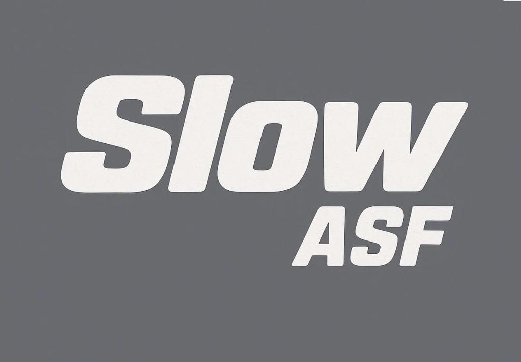 Slow ASF Vinyl Decal Sticker: Car, Laptop, Window Decor