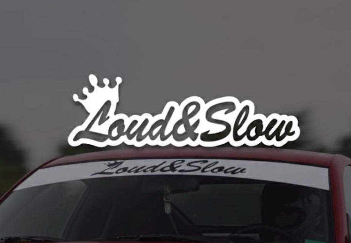 Pegatina de coche "Loud and slow" | Vinilo estilo JDM