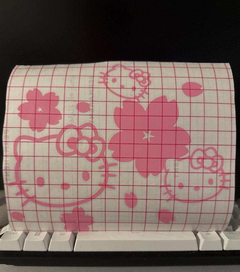 Hello kitty cherry blossom vinyl sticker | hello kitty inspired car sticker