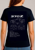 Black Nissan 370Z Blueprint Hoodie or T-shirt