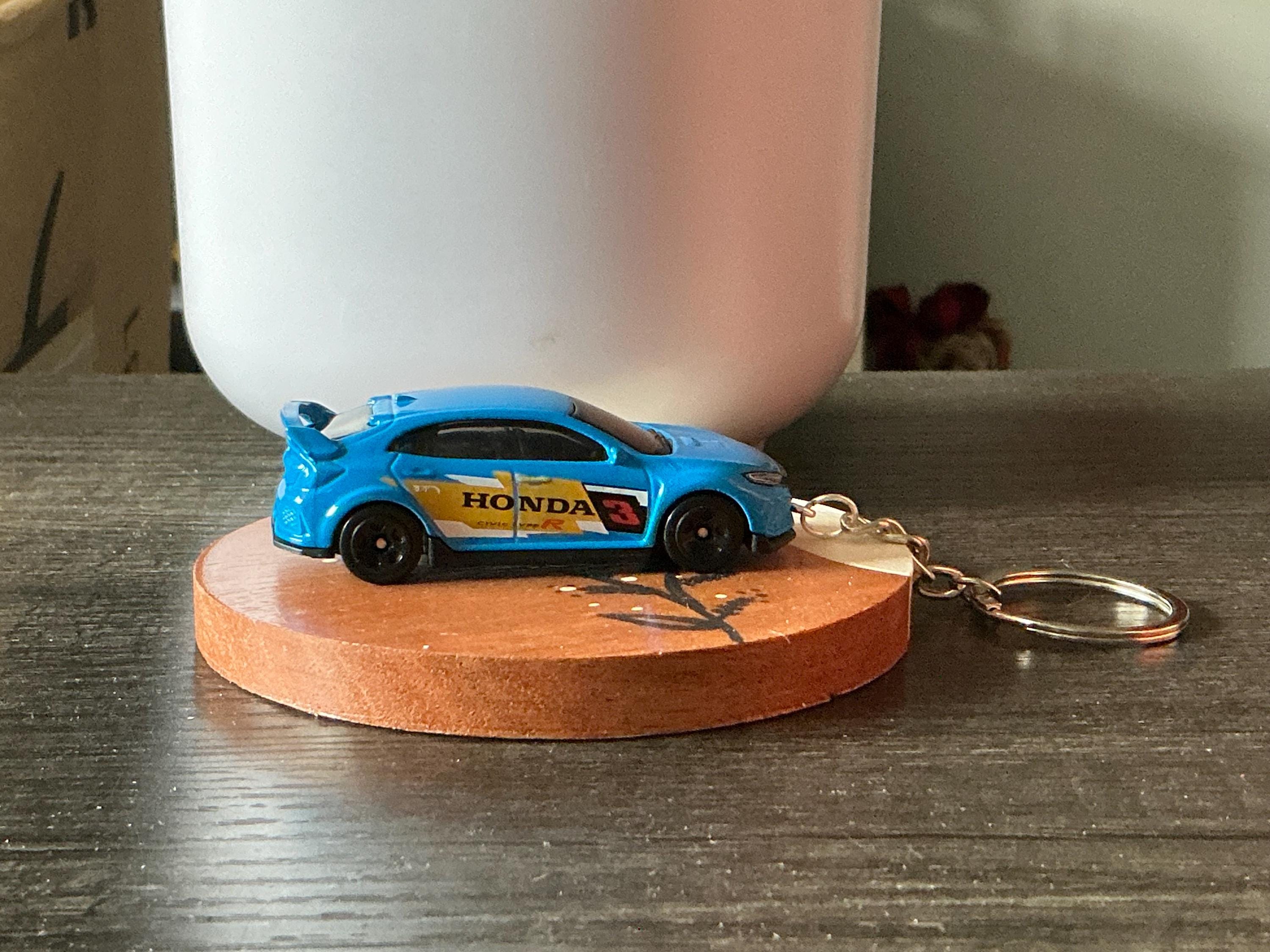 2018 Honda Civic Type R Keychain, FK8 Hot Wheels Keyring, JDM Car Accessories, Gift for Car Guy, Custom Diecast Car Keychain, Blue Civic key
