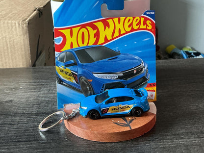 2018 Honda Civic Type R Keychain, FK8 Hot Wheels Keyring, JDM Car Accessories