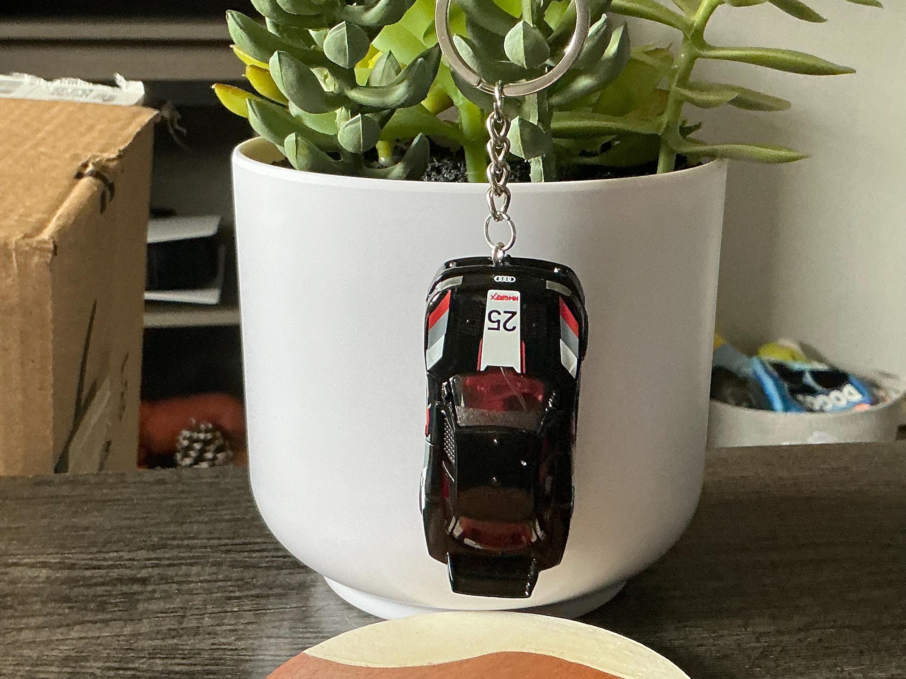 Audi 90 Quattro Keychain, Custom Hot Wheels Keyring, Retro Racer Diecast Accessory, JDM Style Euro Car Gift, Audi Quattro AWD Key Ring,