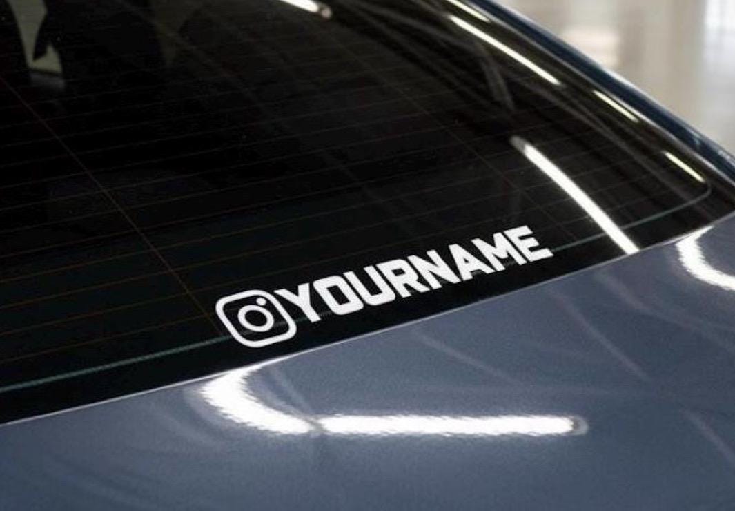 Custom Instagram Vinyl Decal MESSAGE ME BEFORE PURCHASING!! via: "contact" tab