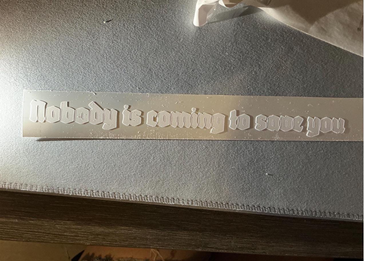 Nobody is coming to save you vinyl sticker | trending sticker