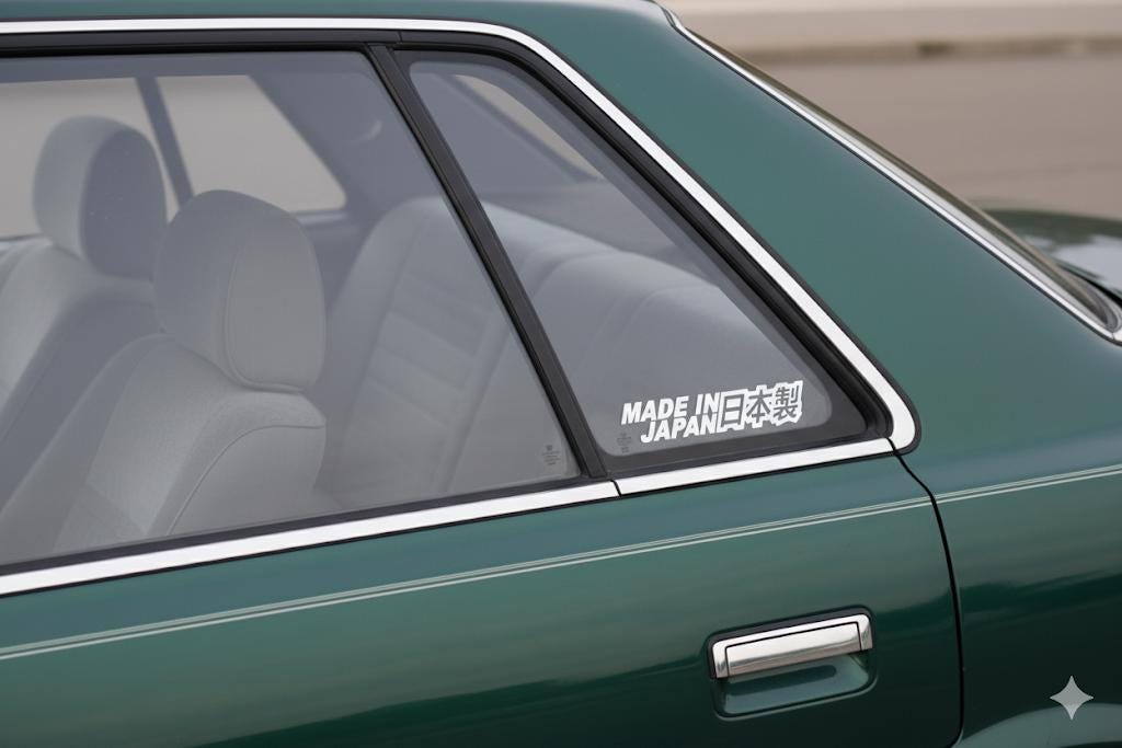 Made In Japan Sticker - JDM Window Decal for Car Truck - Authentic Japanese Kanji Vinyl