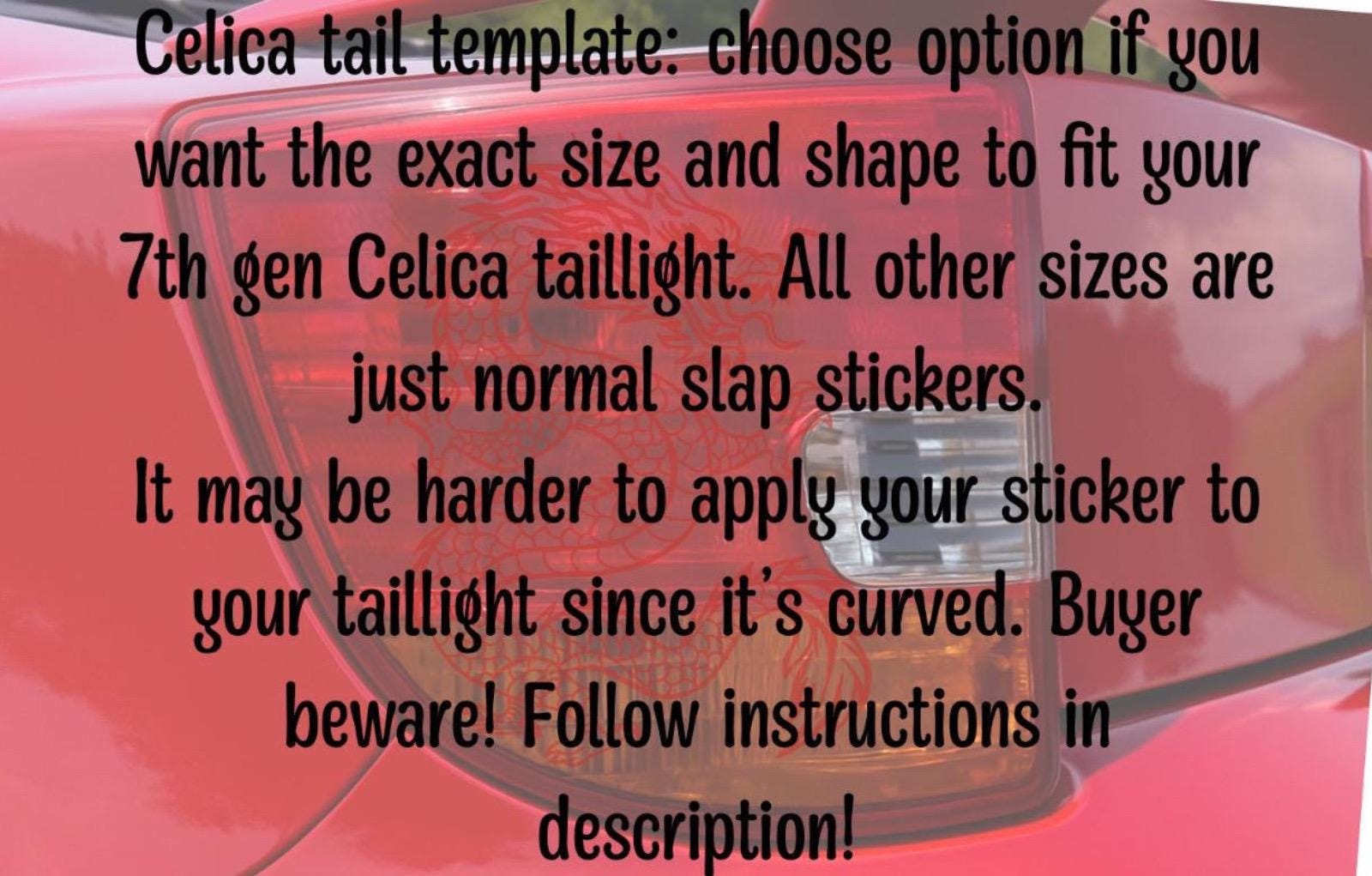 Custom Koi Fish & Cherry Blossom Taillight Decal | custom taillight Japanese decal stickers