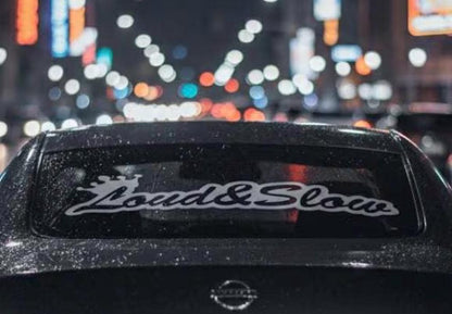 Pegatina de coche "Loud and slow" | Vinilo estilo JDM