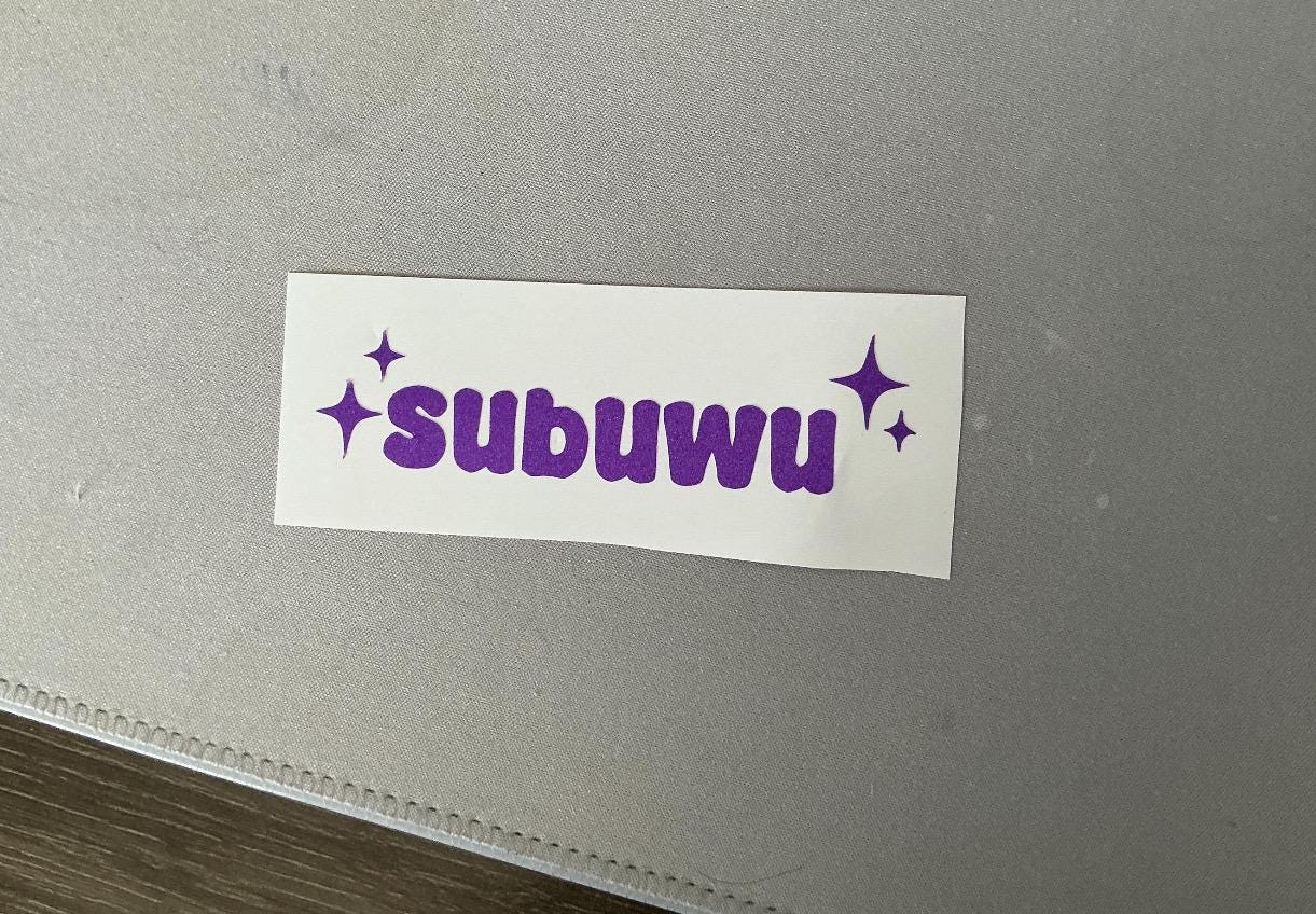 Subuwu Jdm car vinyl decal | Subaru car vinyl decal sticker