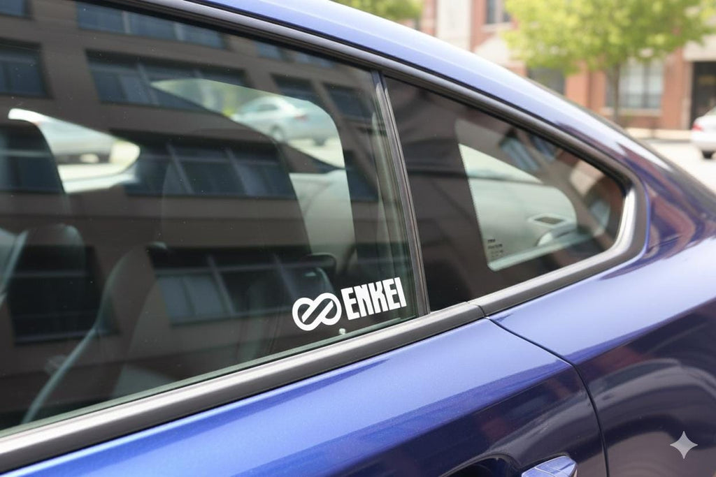 Enkei Vinyl Decal – JDM Style Car Window Sticker, Tuner Culture Laptop & Toolbox Decal, Weatherproof Die-Cut Racing Graphic