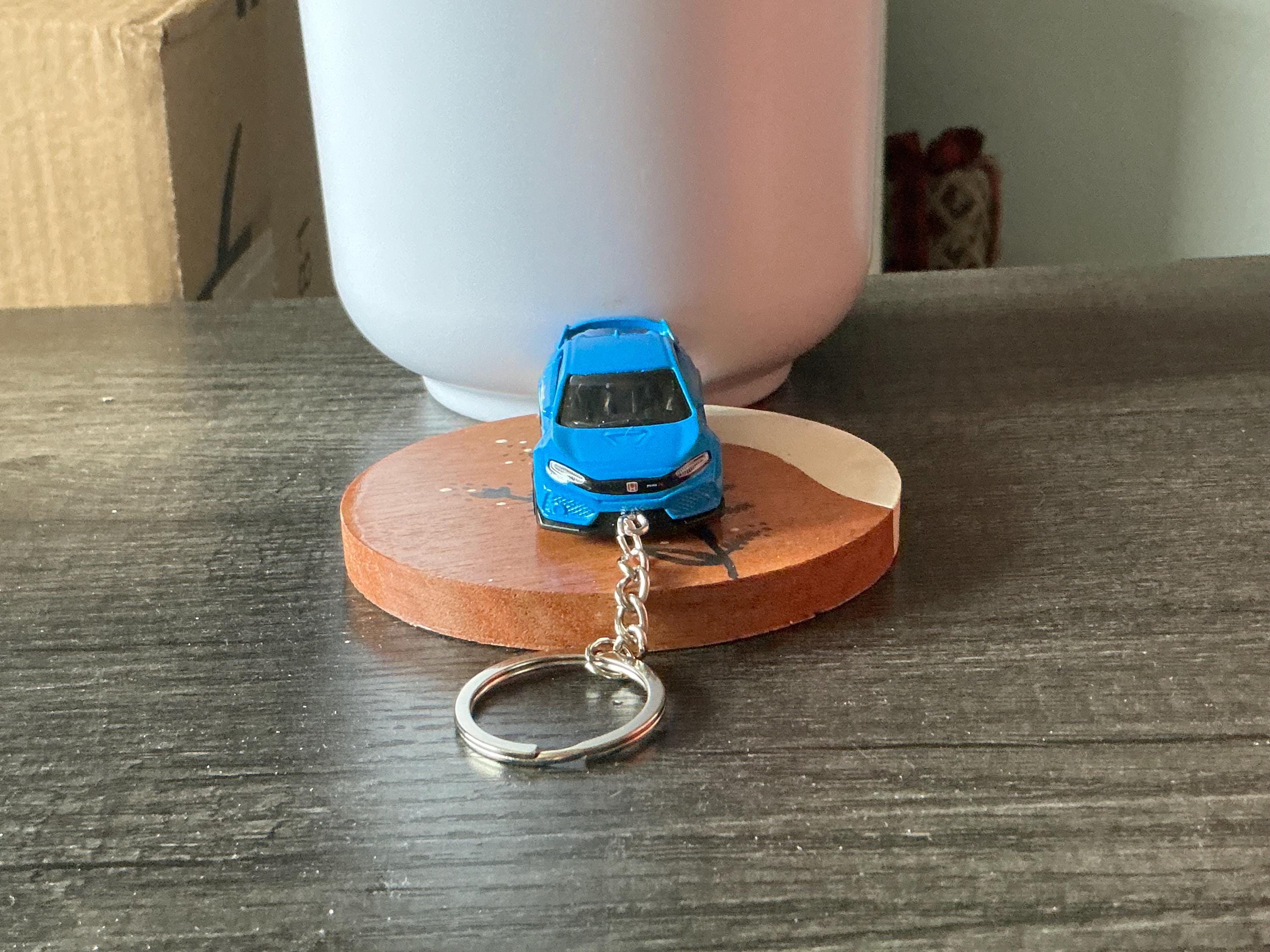 2018 Honda Civic Type R Keychain, FK8 Hot Wheels Keyring, JDM Car Accessories, Gift for Car Guy, Custom Diecast Car Keychain, Blue Civic key