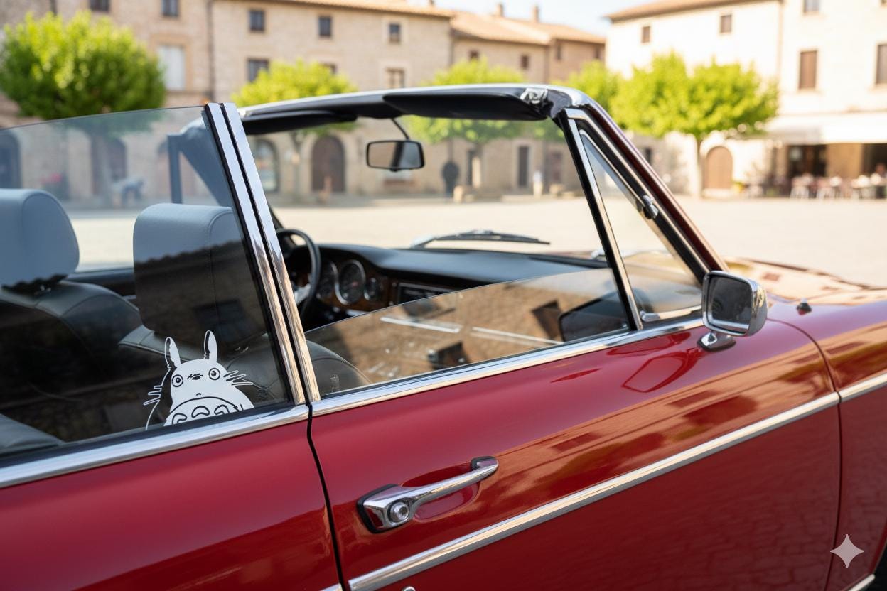 Totoro Car Decal - Studio Ghibli Inspired Vinyl Sticker - Cute Anime Peeker Window Decal for Cars, Laptops & Water Bottles