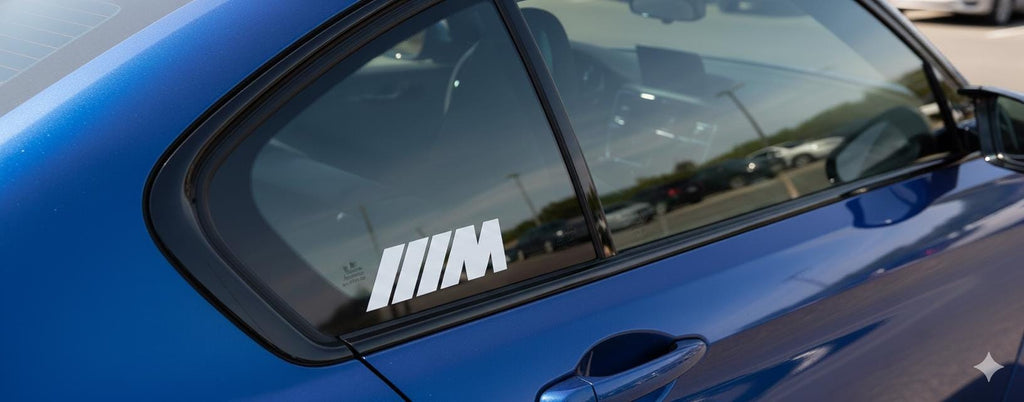 BMW M Sport Style Window Decal | Vinyl Car Sticker for BMW 3 Series, 5 Series, M3, M5