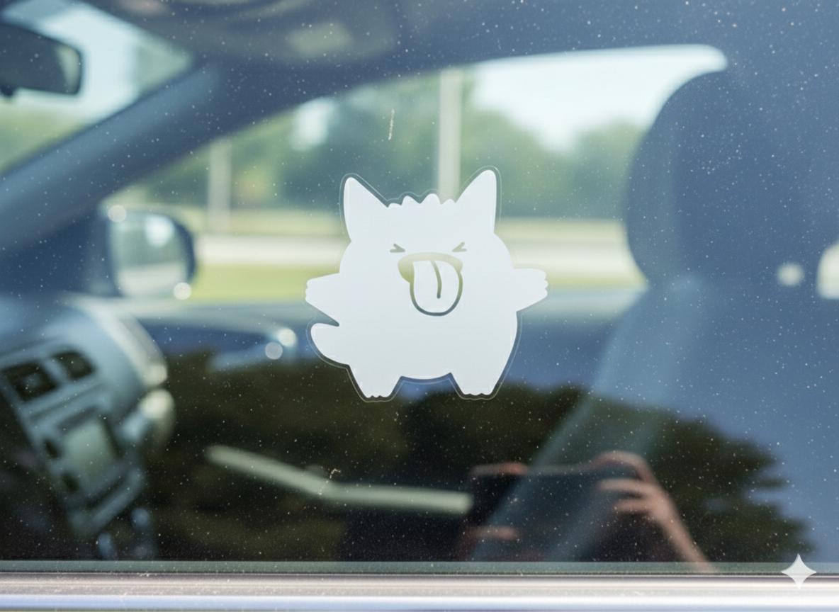 Cute Gengar Sticker - kawaii Type Anime Decal for Cars, Laptops, and Water Bottles - Cute Grinning pokemon Window Vinyl -  JDM Aesthetic