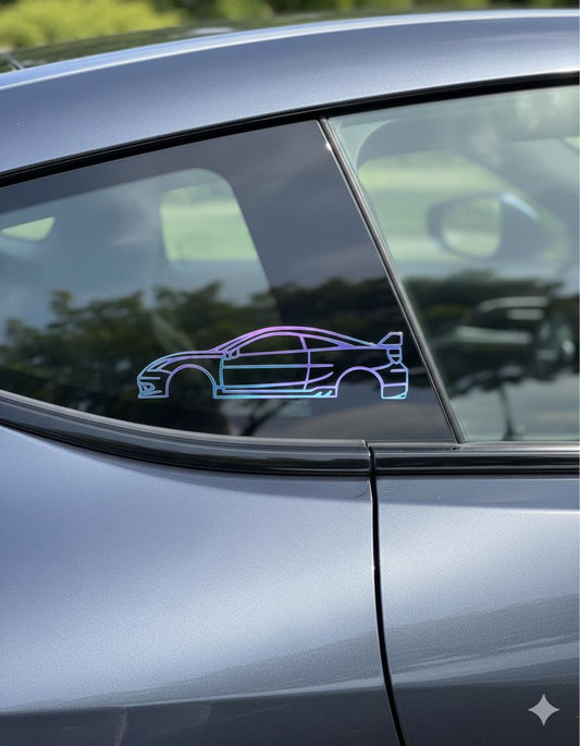 Toyota Celica 7th Gen TRD Style Decal - Vinyl Car Silhouette Sticker - 2000-2005 Celica T230