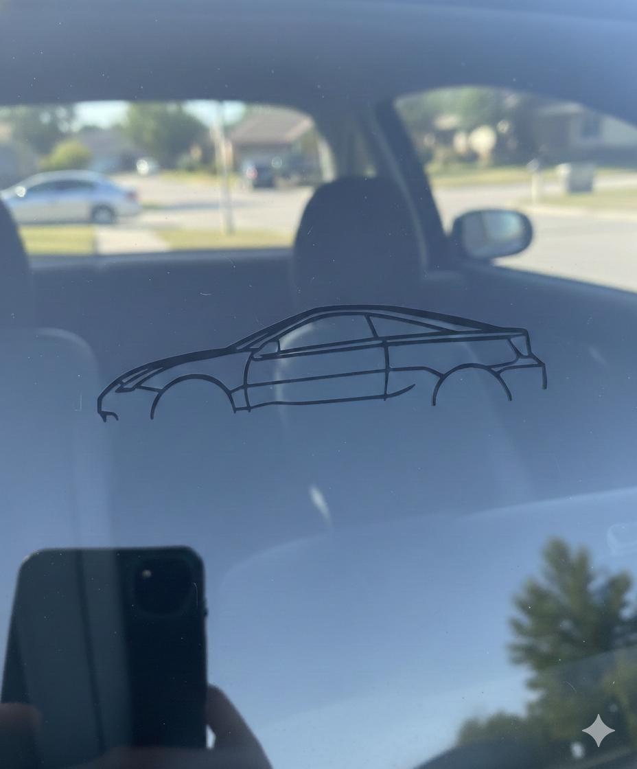 Toyota Celica 7th Gen pre-facelift Style Decal Silhouette Sticker - 2000-2005 Celica T230
